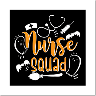 Women Nurse Squad Halloween Costume Gift Posters and Art